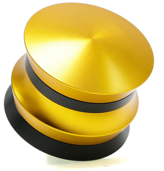63MM 4 Piece Aluminum Alloy YOYO Ball Shape Weed Grinder-Gold Color