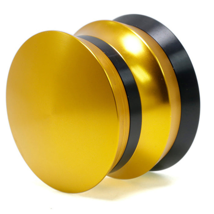 63MM 4 Piece Aluminum Alloy YOYO Ball Shape Weed Grinder-Gold Color