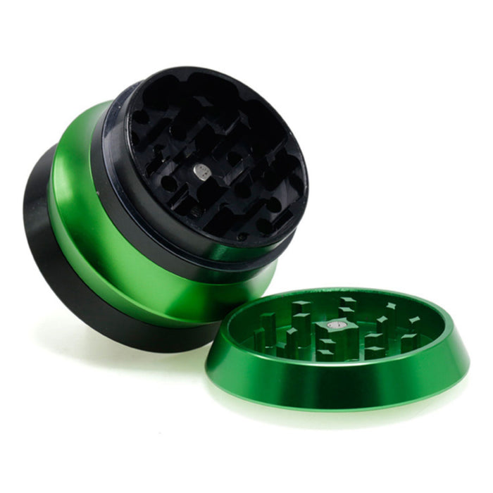 63MM 4 Piece Aluminum Alloy YOYO Ball Shape Grinder-Green Color