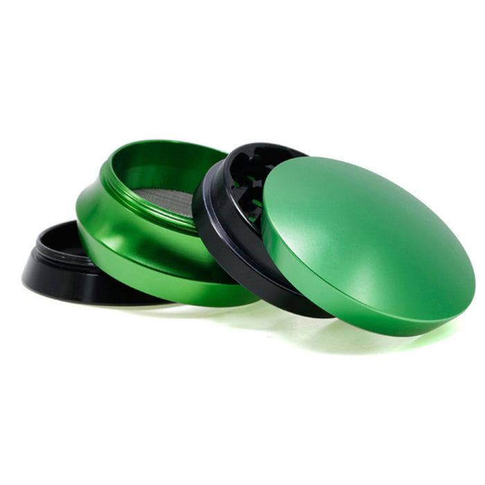 63MM 4 Piece Aluminum Alloy YOYO Ball Shape Grinder-Green Color