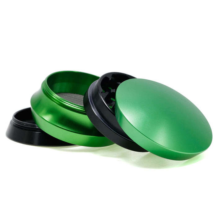 63MM 4 Piece Aluminum Alloy YOYO Ball Shape Grinder-Green Color