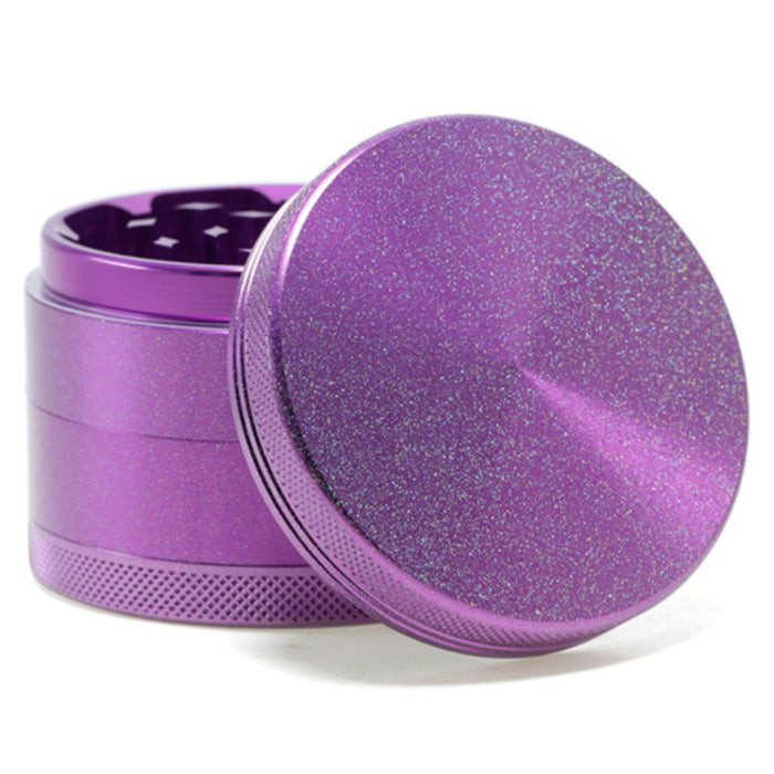 63MM 4 Piece Changing Star Type Aluminum Alloy Weed Grinder |  Purple Color