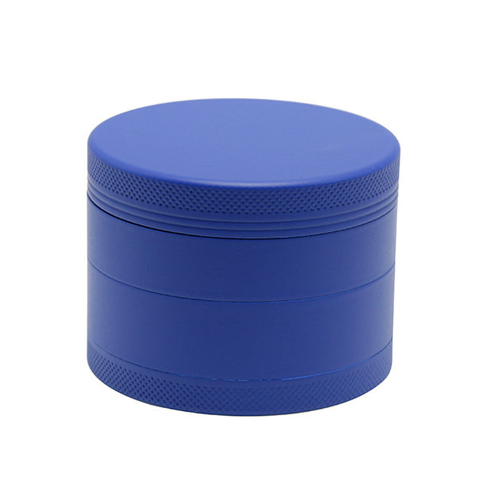 63MM 4 Piece Inner Aluminum Alloy Outer Layer Rubber Paint Smoke Grinder-Blue