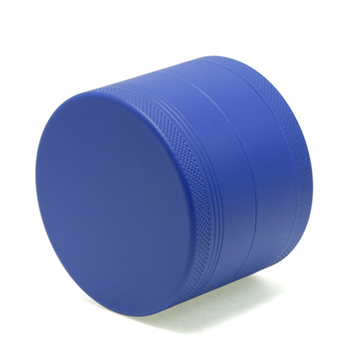 63MM 4 Piece Inner Aluminum Alloy Outer Layer Rubber Paint Smoke Grinder-Blue