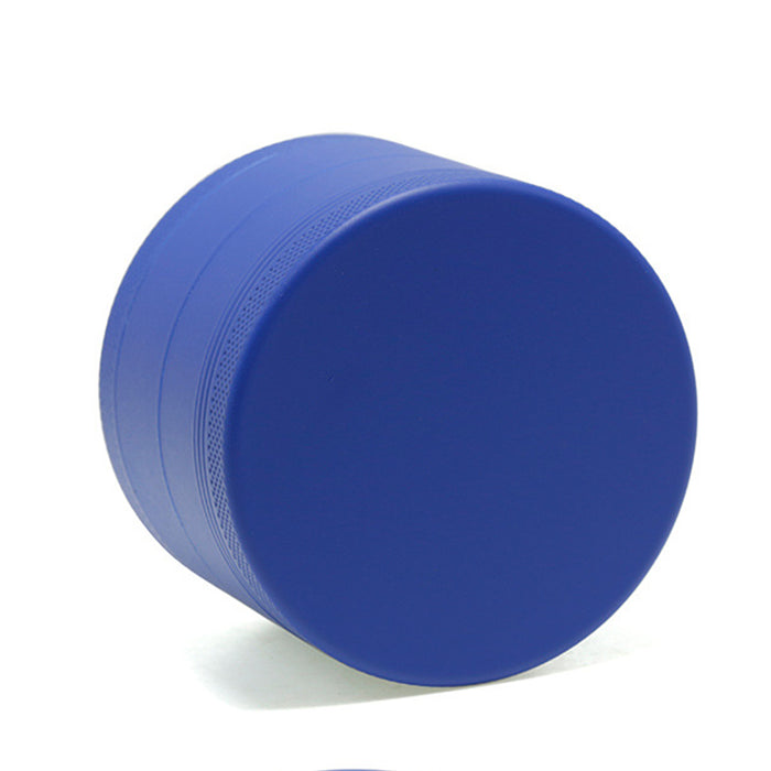 63MM 4 Piece Inner Aluminum Alloy Outer Layer Rubber Paint Smoke Grinder-Blue