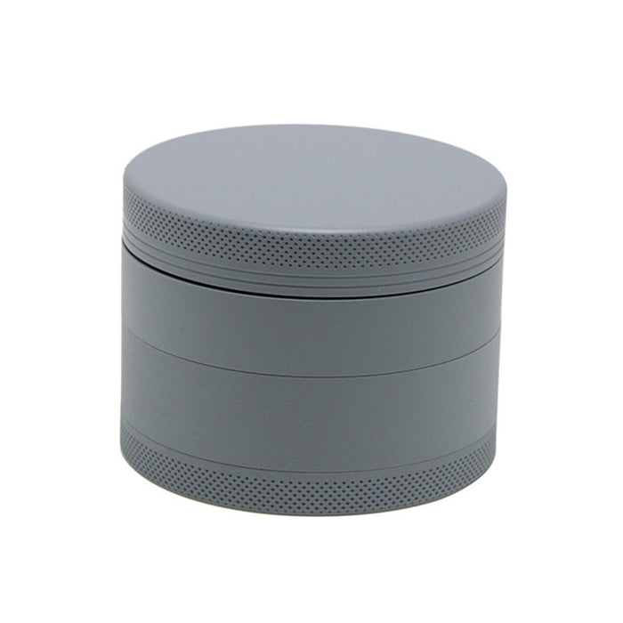 63MM 4 Piece Inner Aluminum Alloy Outer Layer Rubber Paint Smoke Grinder-Gray