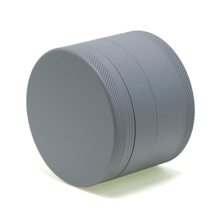 63MM 4 Piece Inner Aluminum Alloy Outer Layer Rubber Paint Smoke Grinder-Gray