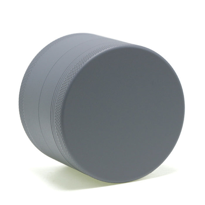 63MM 4 Piece Inner Aluminum Alloy Outer Layer Rubber Paint Smoke Grinder-Gray