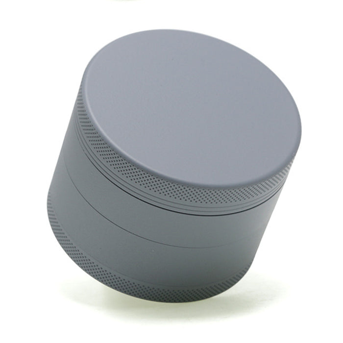 63MM 4 Piece Inner Aluminum Alloy Outer Layer Rubber Paint Smoke Grinder-Gray
