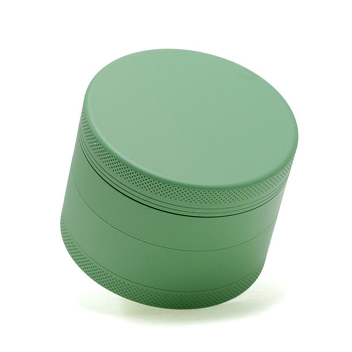 63MM 4 Piece Inner Aluminum Alloy Outer Layer Rubber Paint Smoke Grinder-Green
