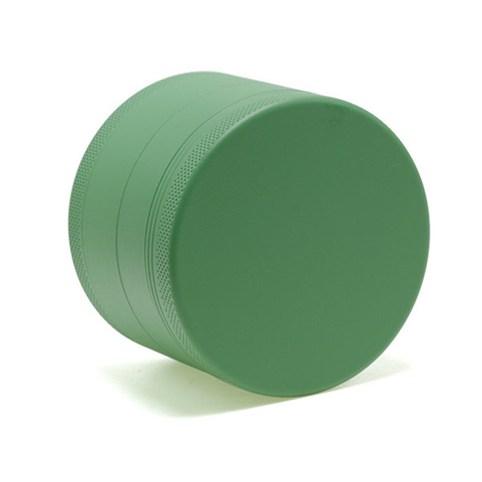 63MM 4 Piece Inner Aluminum Alloy Outer Layer Rubber Paint Smoke Grinder-Green