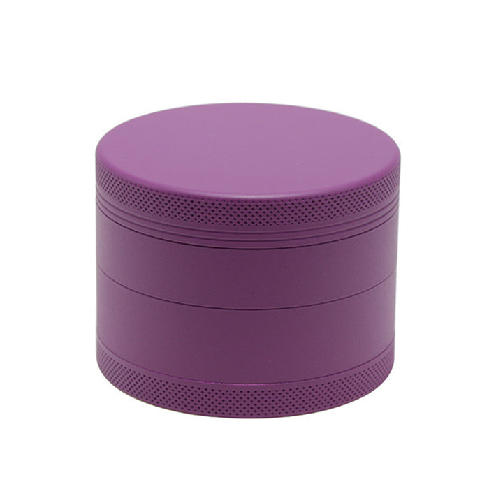 63MM 4 Piece Inner Aluminum Alloy Outer Layer Rubber Paint Smoke Grinder-Purple