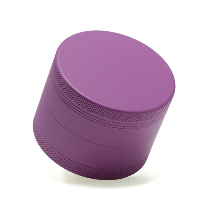 63MM 4 Piece Inner Aluminum Alloy Outer Layer Rubber Paint Smoke Grinder-Purple