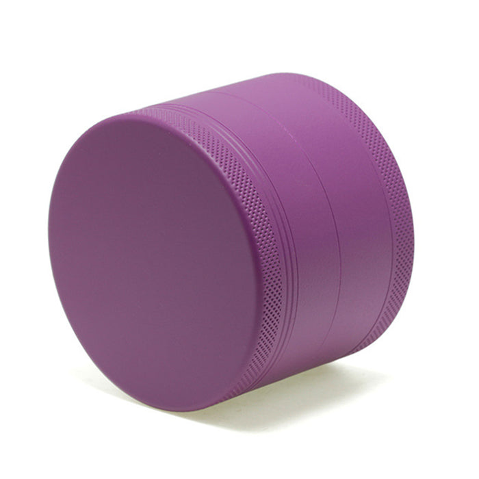 63MM 4 Piece Inner Aluminum Alloy Outer Layer Rubber Paint Smoke Grinder-Purple
