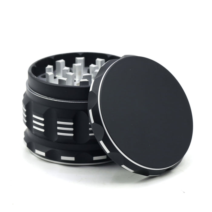 63MM Aluminum Alloy 4 Part Matte Smoke Grinder | Black Color