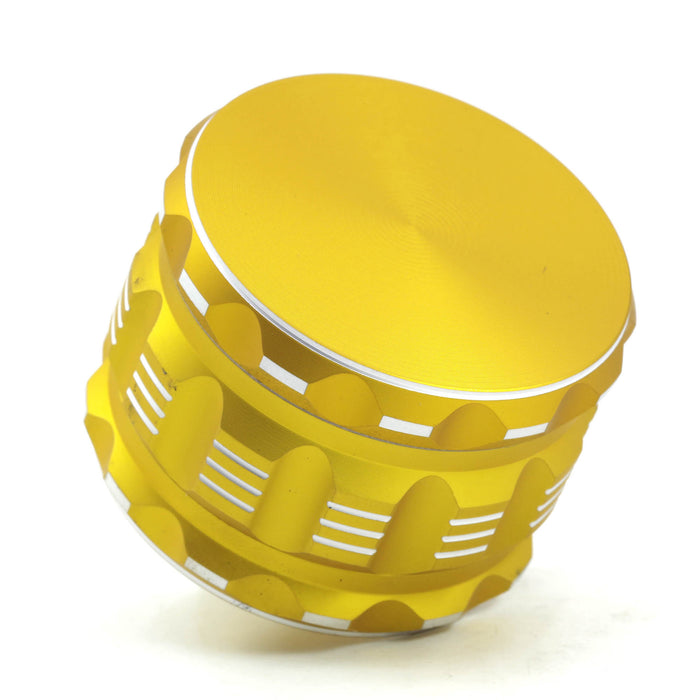 63MM Aluminum Alloy 4 Part Matte Smoke Grinder | Gold Color