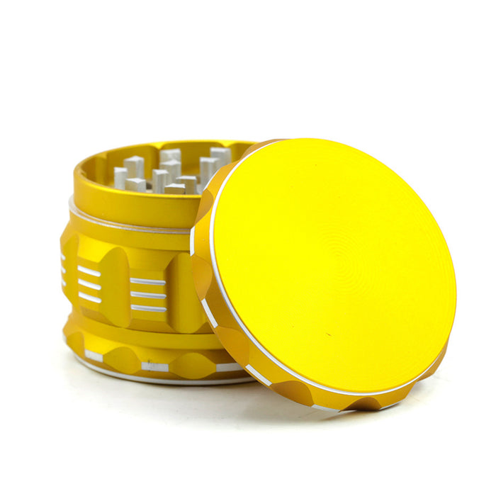 63MM Aluminum Alloy 4 Part Matte Smoke Grinder | Gold Color
