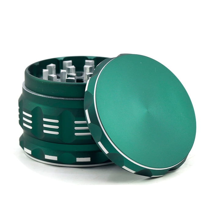 63MM Aluminum Alloy 4 Part Matte Smoke Grinder | Green Color