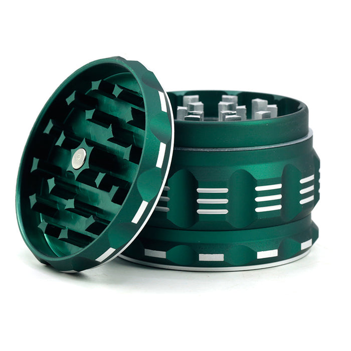 63MM Aluminum Alloy 4 Part Matte Smoke Grinder | Green Color