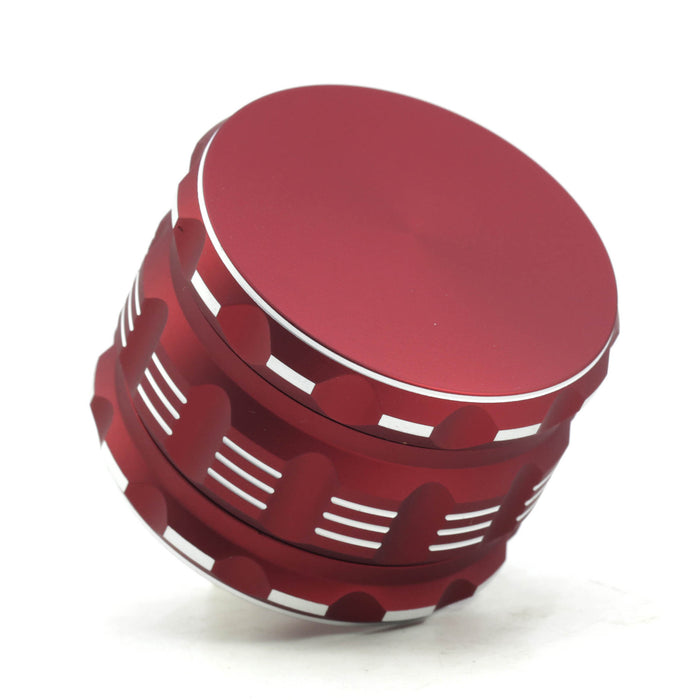 63MM Aluminum Alloy 4 Part Matte Smoke Grinder | Red Color