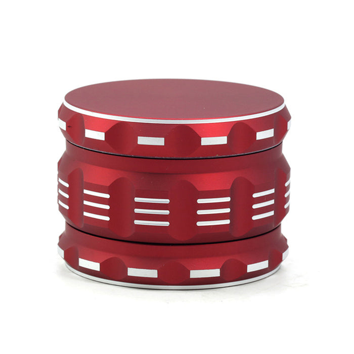 63MM Aluminum Alloy 4 Part Matte Smoke Grinder | Red Color