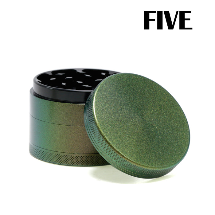 63MM Aluminum Alloy 4 Part Starry Sky Colorful Color Changing Smoke Grinder