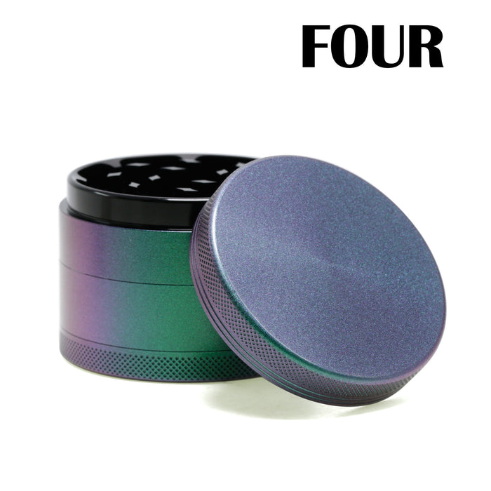 63MM Aluminum Alloy 4 Part Starry Sky Colorful Color Changing Smoke Grinder
