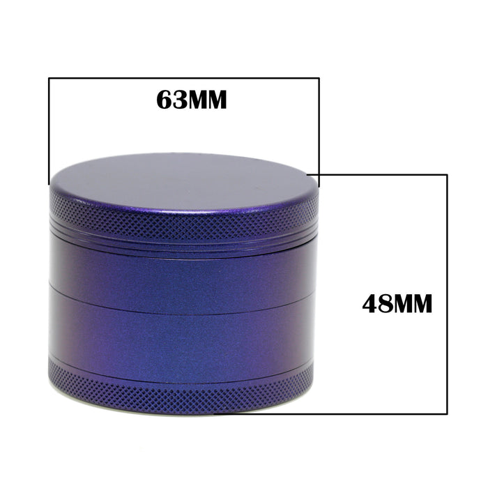 63MM Aluminum Alloy 4 Part Starry Sky Colorful Color Changing Smoke Grinder