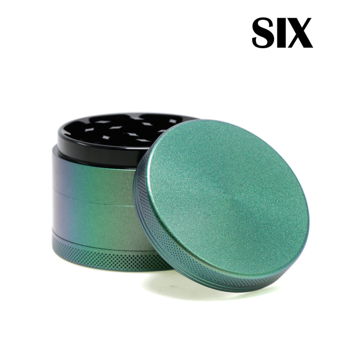 63MM Aluminum Alloy 4 Part Starry Sky Colorful Color Changing Smoke Grinder