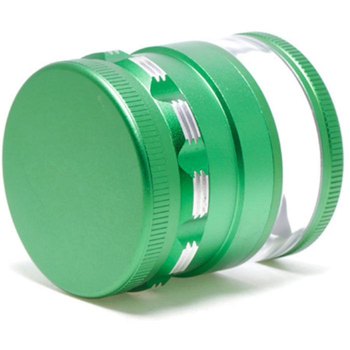 63MM Aluminum Alloy 4 Part Super Storage Layer Dry Herb Grinder-Green Color