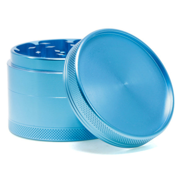 63MM Aluminum Alloy 4 Part Upper Cover Concave Weed Grinder-Sky Blue