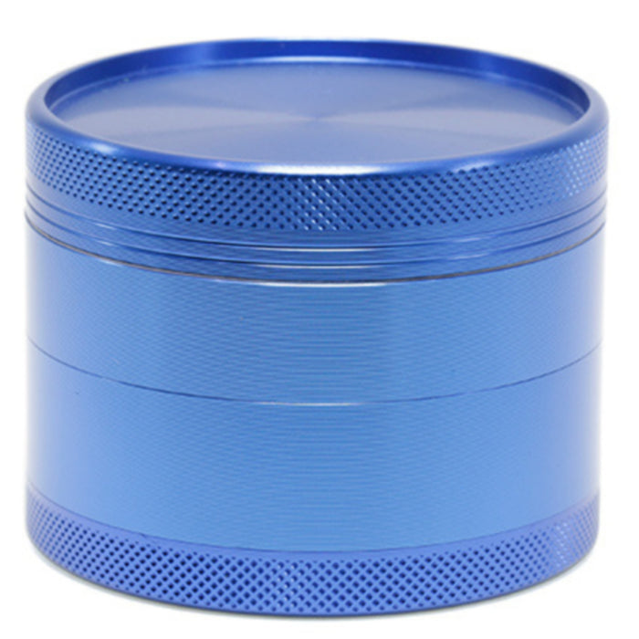 63MM Aluminum Alloy 4 Part Upper Cover Concave Weed Grinder-Blue Color