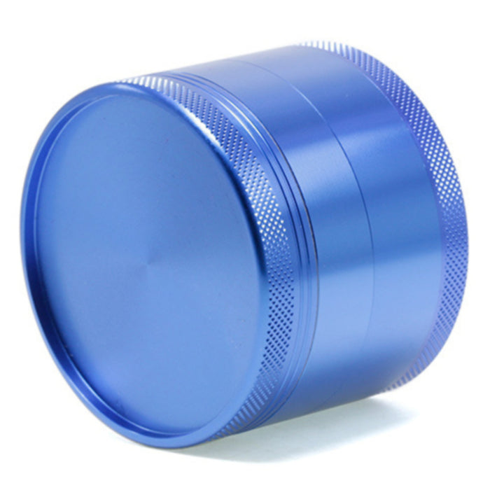 63MM Aluminum Alloy 4 Part Upper Cover Concave Weed Grinder-Blue Color