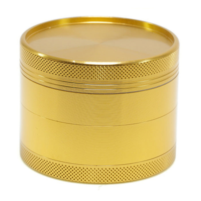 63MM Aluminum Alloy 4 Part Upper Cover Concave Weed Grinder-Gold