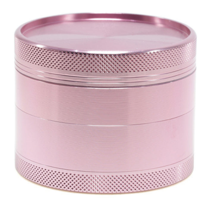 63MM Aluminum Alloy 4 Part Upper Cover Concave Weed Grinder-Pink