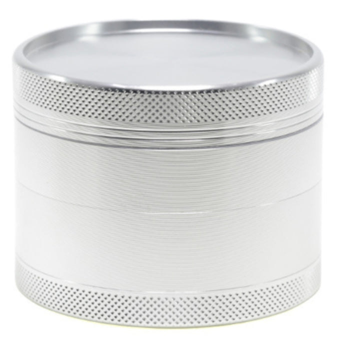 63MM Aluminum Alloy 4 Part Upper Cover Concave Weed Grinder-Silver
