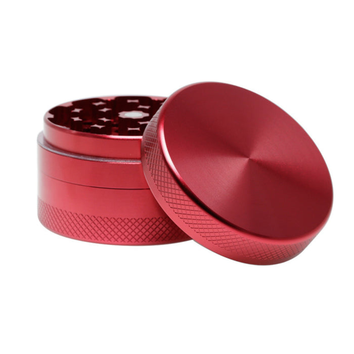 63MM Aluminum Alloy CNC 3 Part Weed Grinder-Red