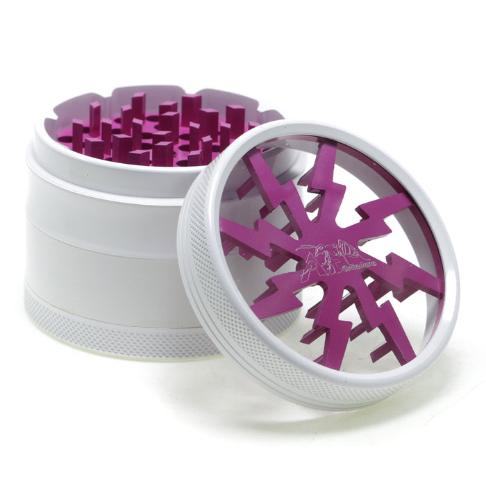 63MM Aluminum Alloy Ceramic Lightning Four-Layer Smoke Grinder