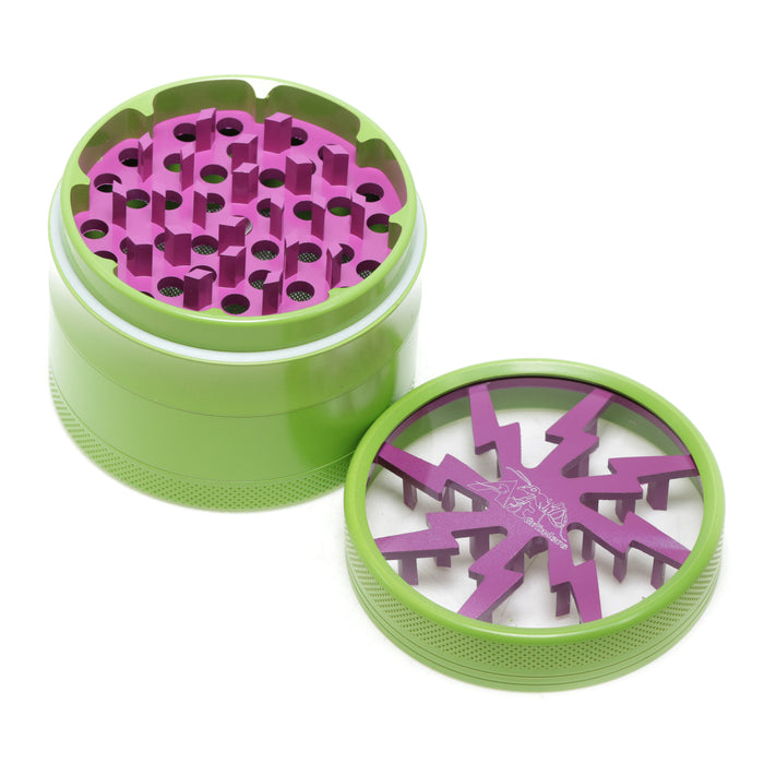 63MM Aluminum Alloy Ceramic Lightning Four-Layer Smoke Grinder