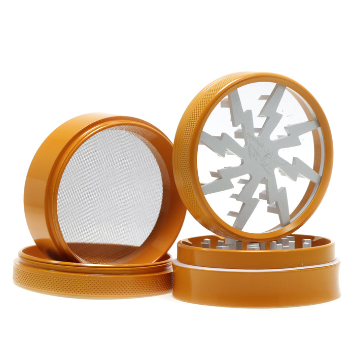 63MM Aluminum Alloy Ceramic Lightning Four-Layer Smoke Grinder