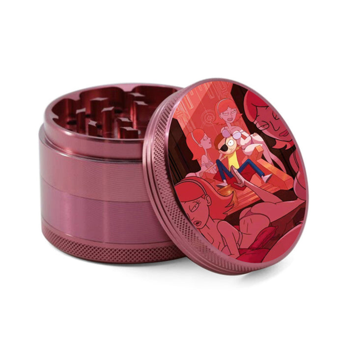 63MM Aluminum Alloy Four-Layer Cartoon Animation Pattern Herb Grinder
