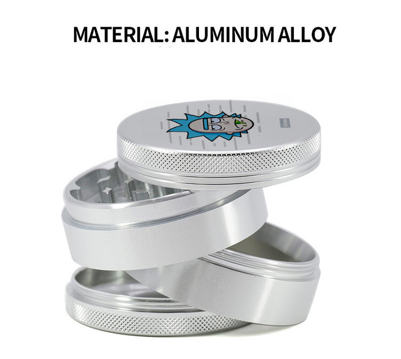 63MM Aluminum Alloy Four-Layer Cartoon Animation Pattern Herb Grinder