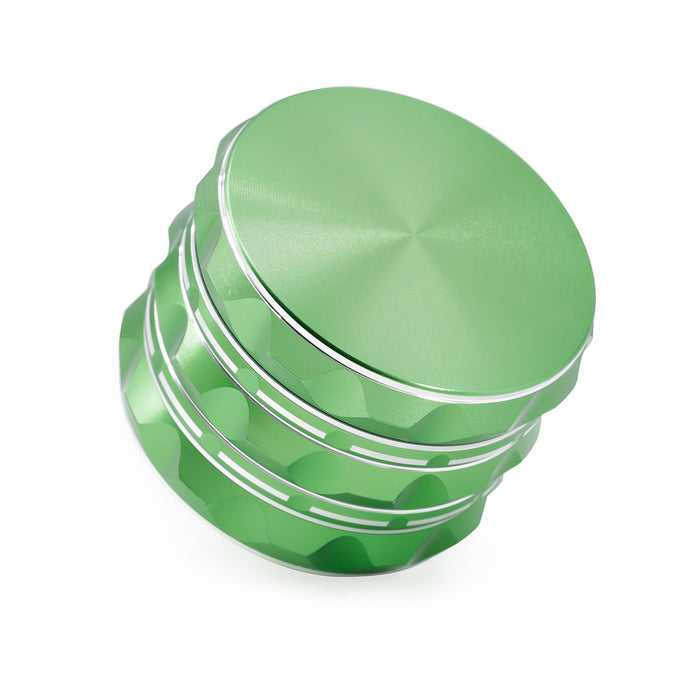 63MM Aluminum Alloy Four-Layer Pointed Pattern Polygonal Herb Grinder-Green