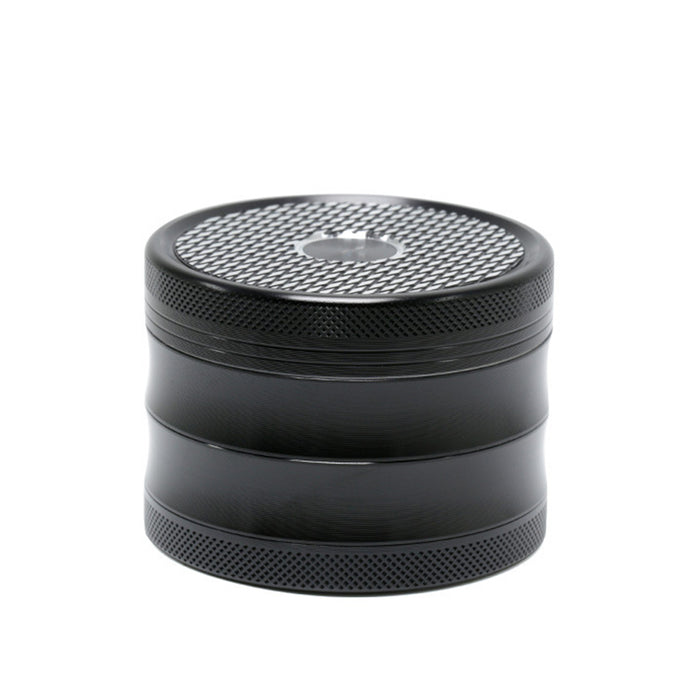 63MM Aluminum Alloy Four-Layer Square Grid Pattern Herb Grinder-Black