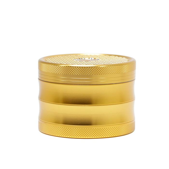 63MM Aluminum Alloy Four-Layer Square Grid Pattern Herb Grinder-Gold