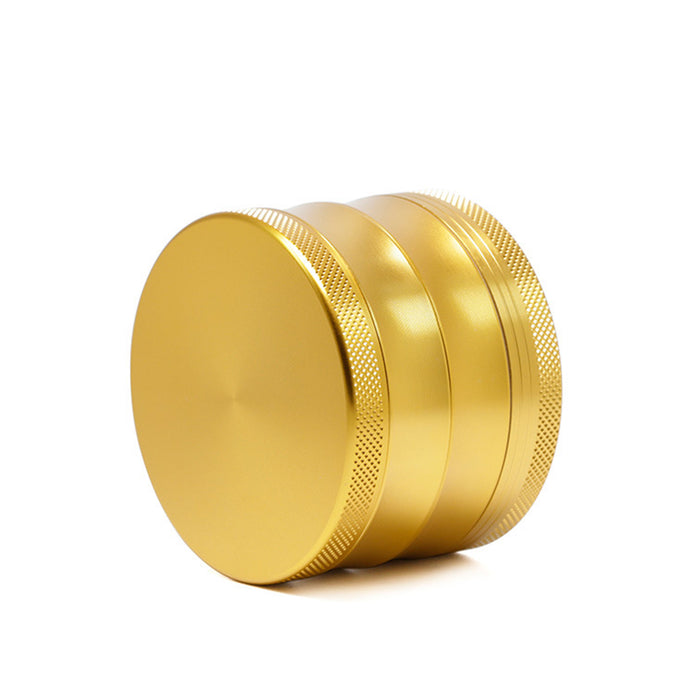63MM Aluminum Alloy Four-Layer Square Grid Pattern Herb Grinder-Gold