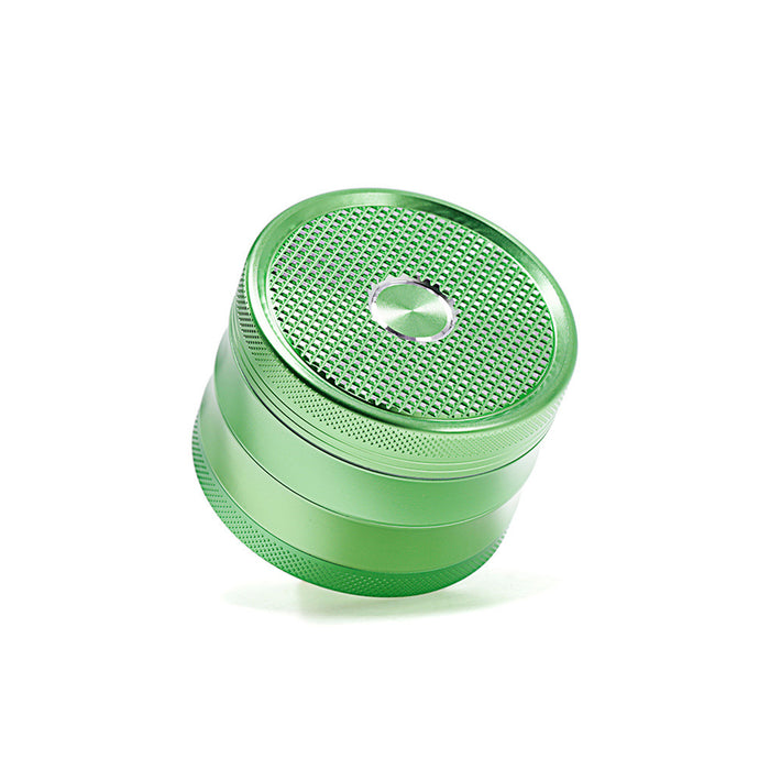 63MM Aluminum Alloy Four-Layer Square Grid Pattern Herb Grinder-Green