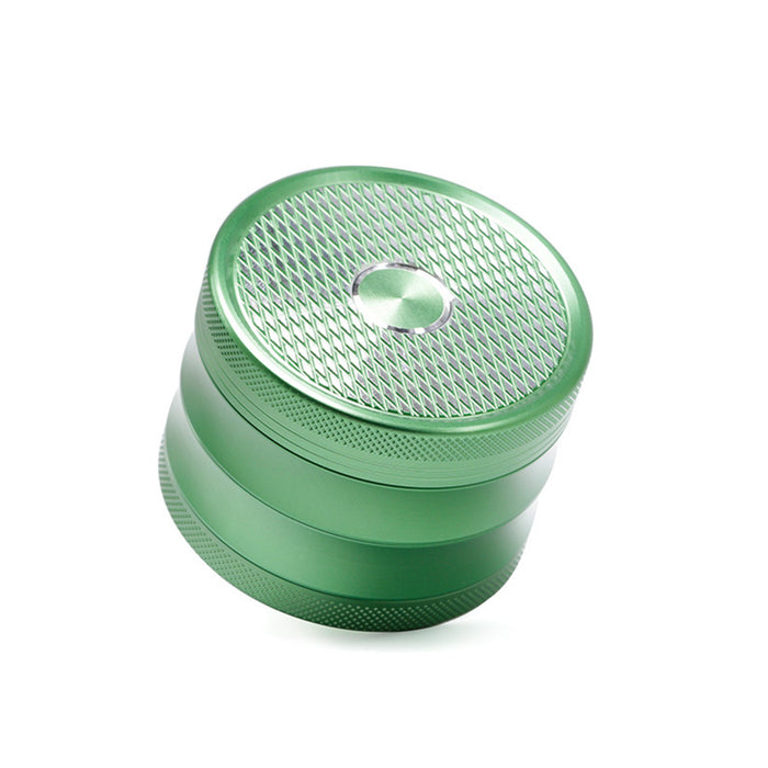 63MM Aluminum Alloy Four-Layer Square Grid Pattern Herb Grinder-Green