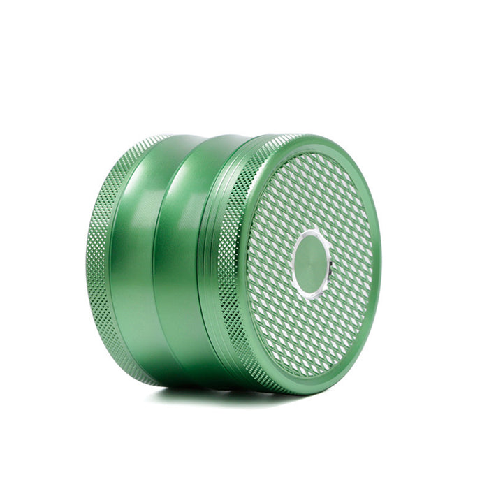 63MM Aluminum Alloy Four-Layer Square Grid Pattern Herb Grinder-Green