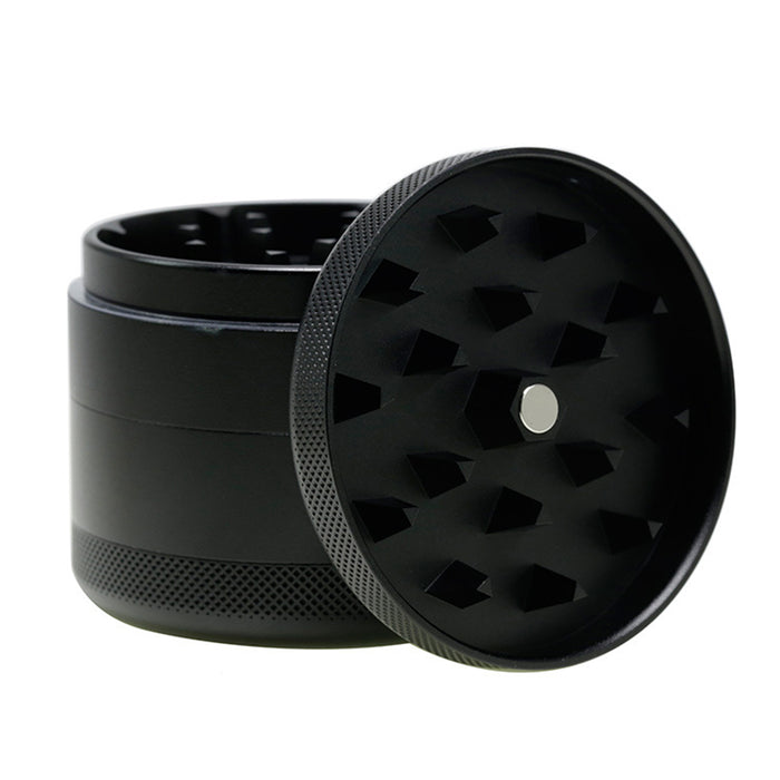 63MM Aluminum Alloy Four-Layer Tine Weed Grinder | Black Color